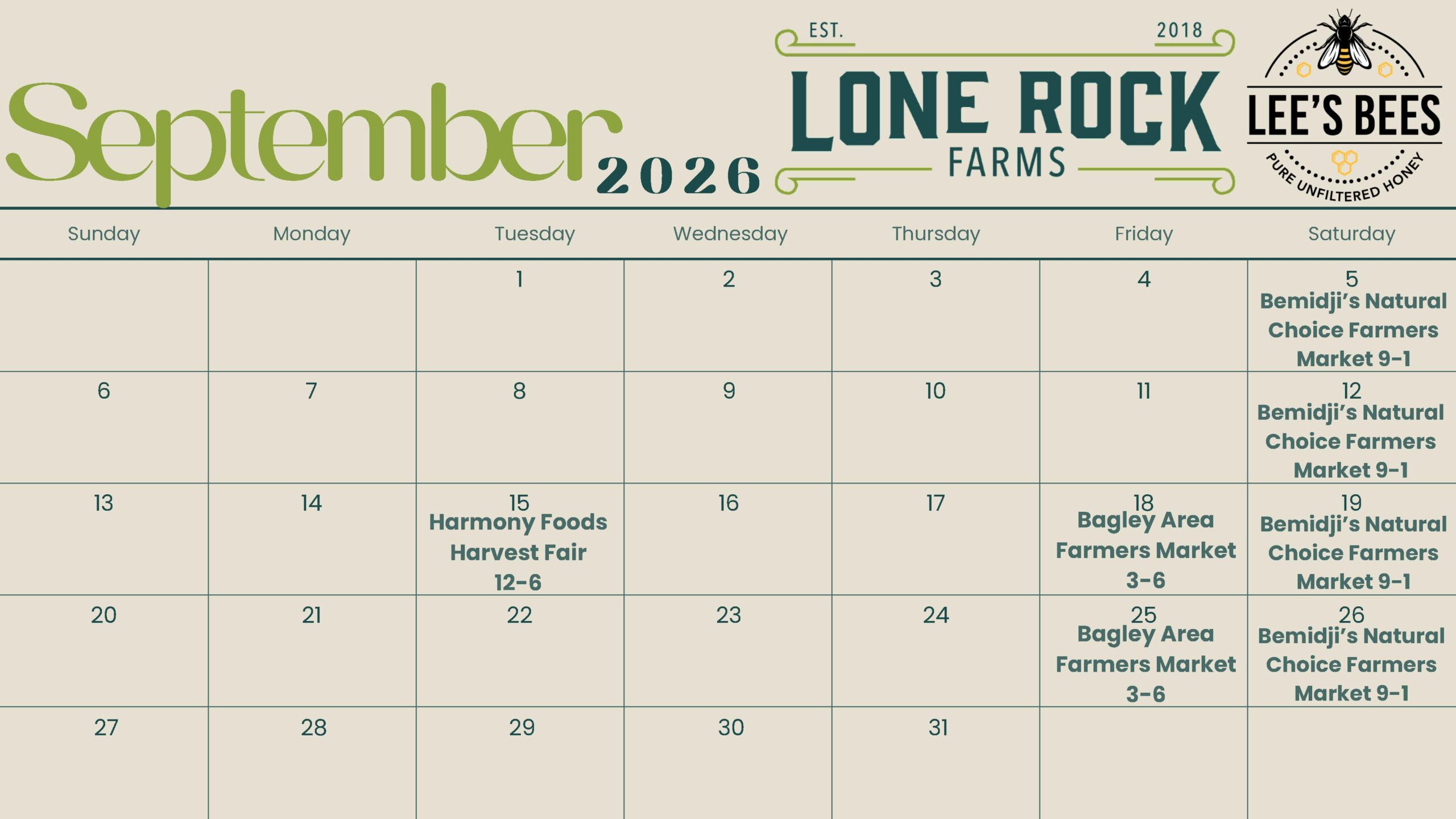 September 2026 September 2026